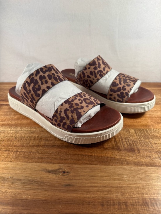 MIA Shoes - MIA Yelena Platform Sandals in Bold Brown Leopard Print Size 9 NWOT